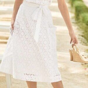 Lilly Pulitzer White Sunshine Eyelet Skirt in Resort White Sz 2 #155K